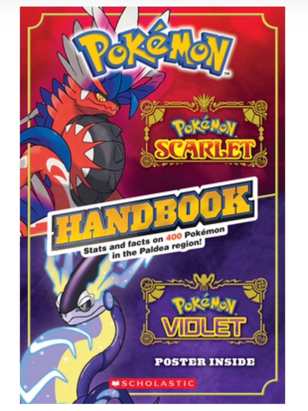Scholastic Pokémon Scarlet & Violet Handbook - Red & Purple Cover
